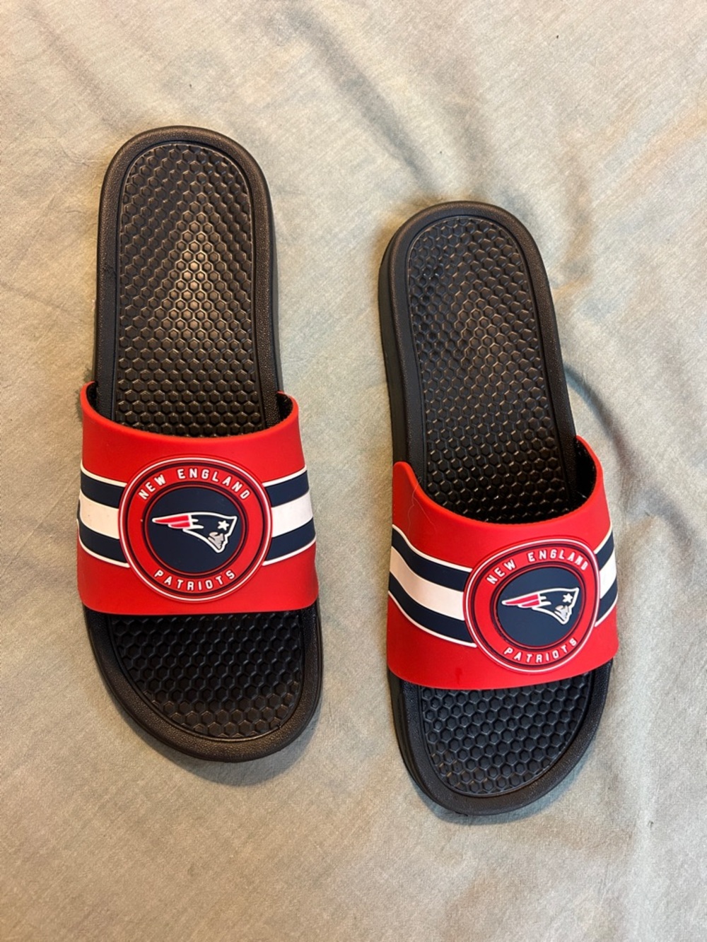 New England Patriots Red Slide Sandals